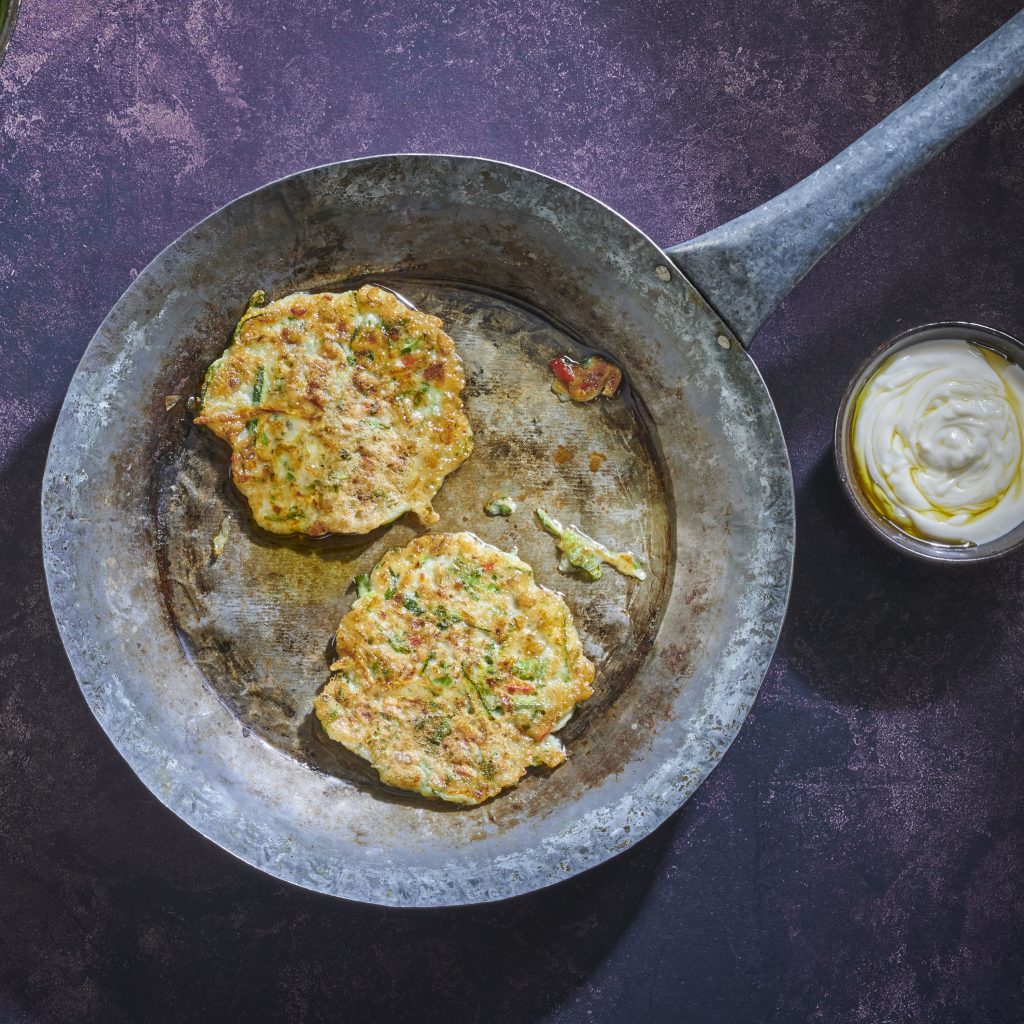 Courgette and Mint Fritters with Aioli