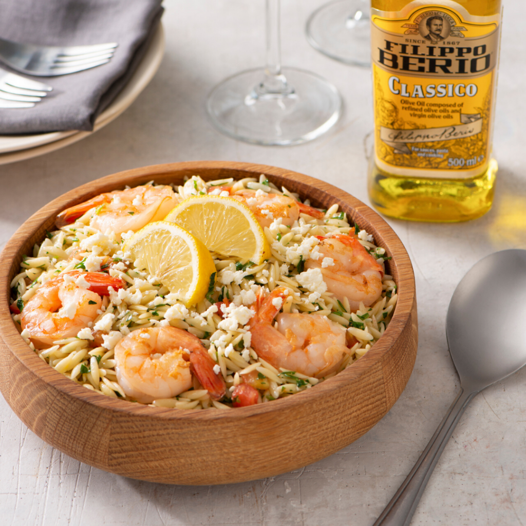 Orzo Pasta with Prawns
