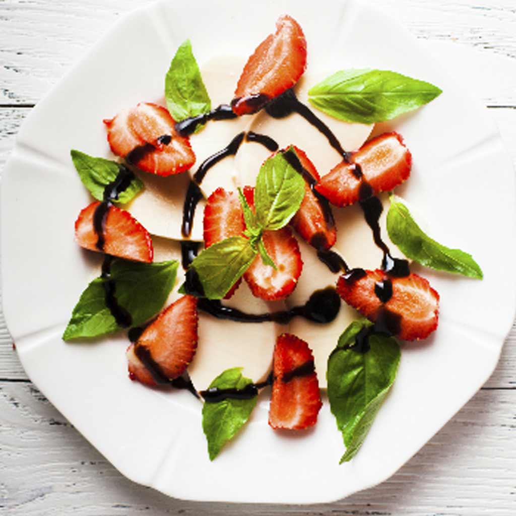 Strawberry Caprese Salad with Gran Cru Balsamic Vinegar