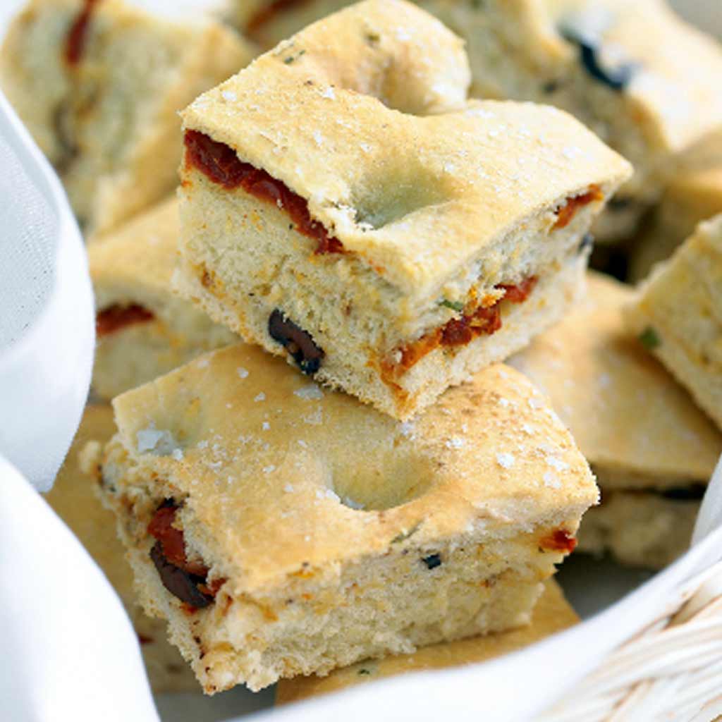 Sun-dried Tomato and Olive Focaccia