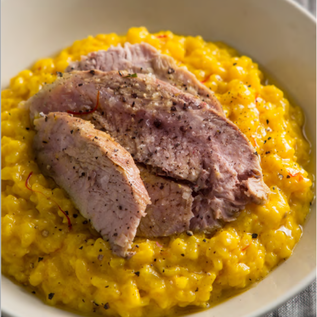 Braised Veal Shank with Risotto Milanese