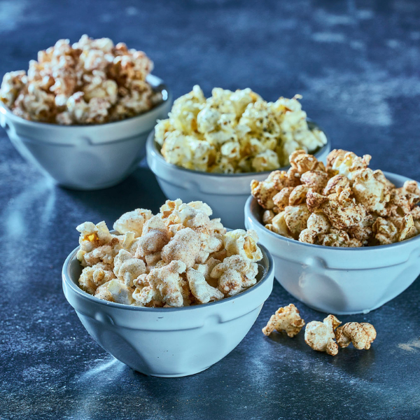 Popcorn 4 ways – sweet & savoury