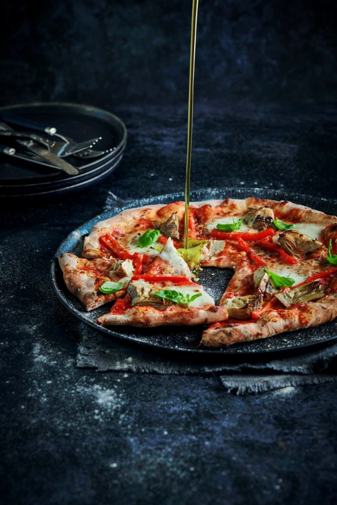 Artichoke and Red Pepper Pizza