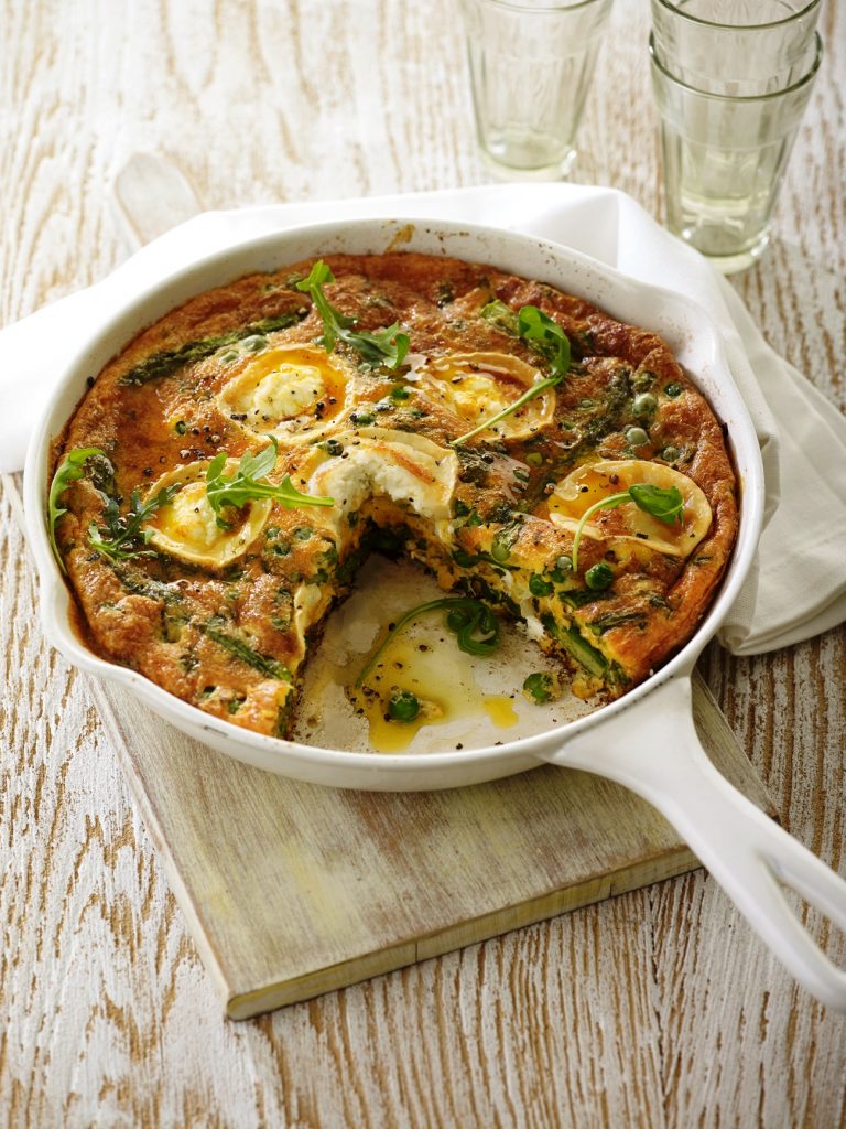 Goats Cheese and Pesto Frittata