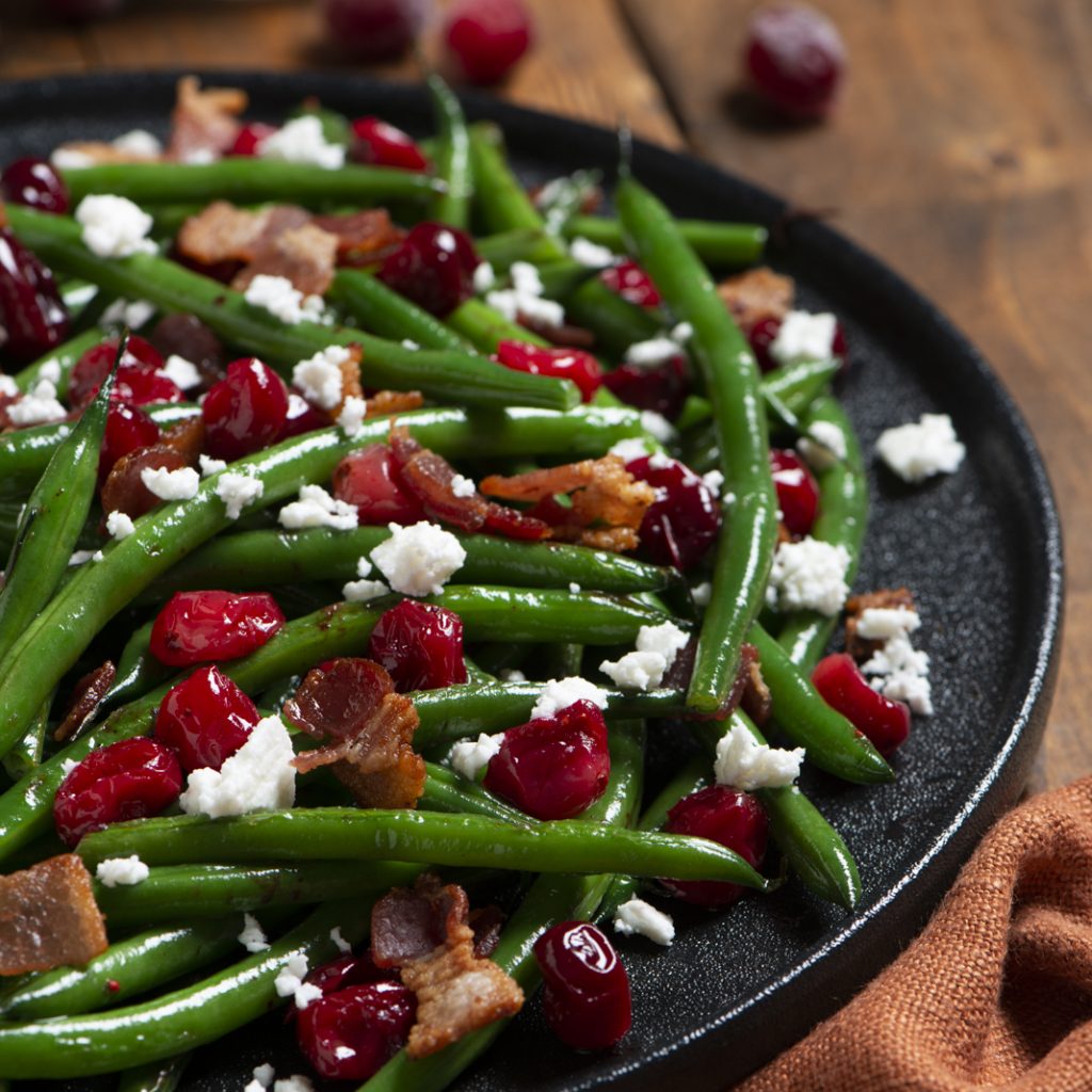 Green Beans with Cranberries & Goat Cheese
