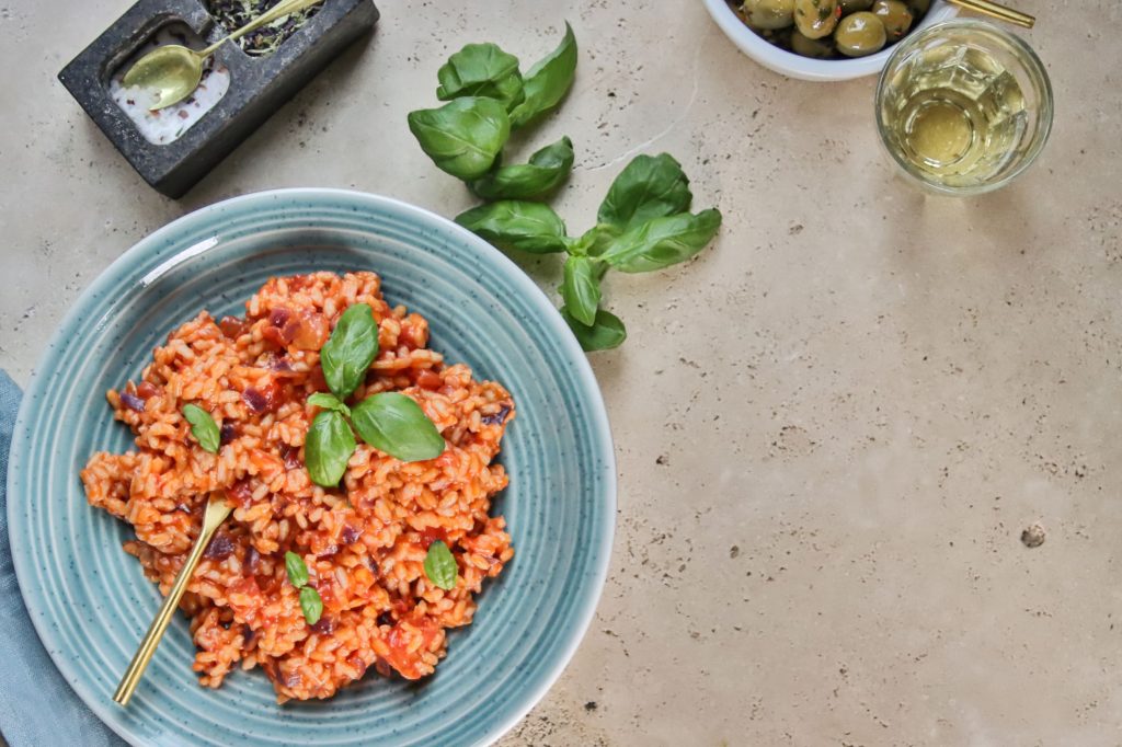 Vegan Roasted tomato risotto