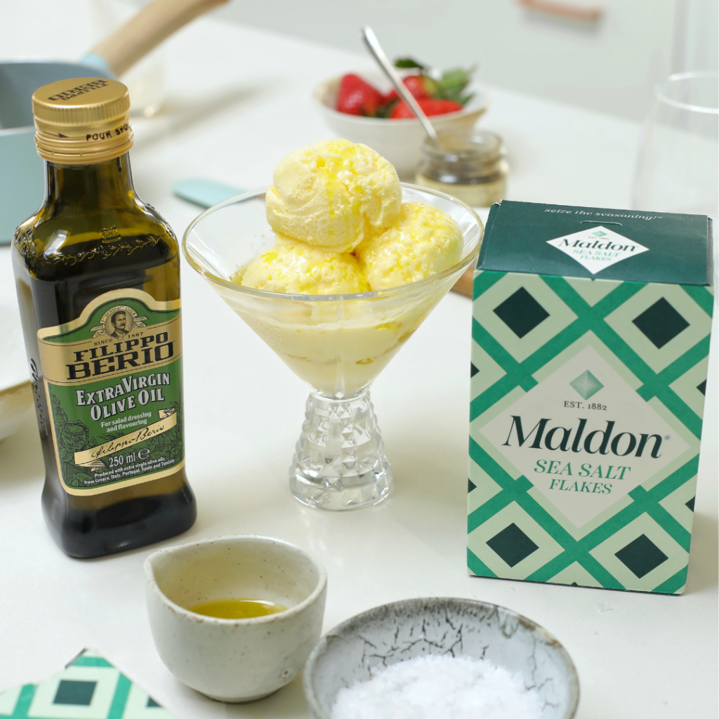 Olive Oil Ice Cream and Sea Salt