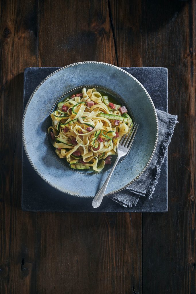 Pancetta, Courgette & Lemon Tagliatelle