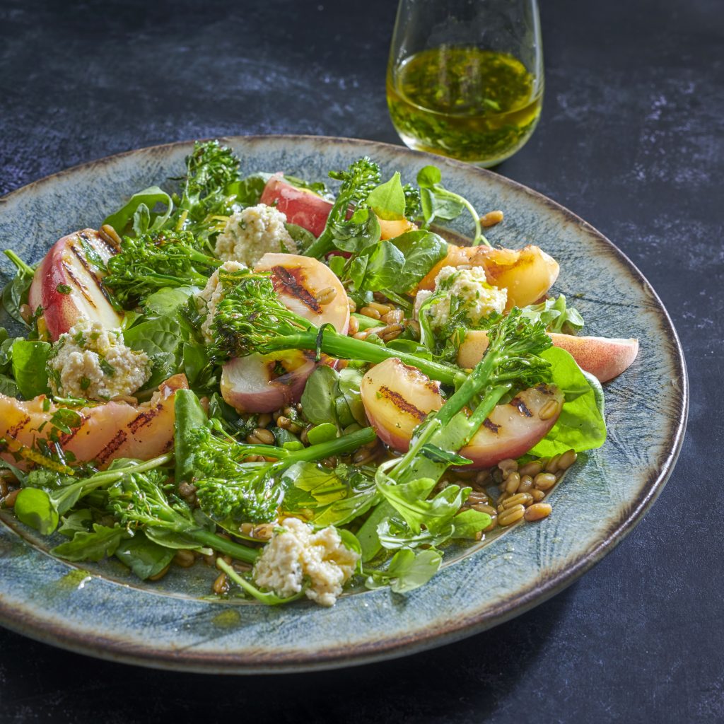 Griddled Peach and Broccoli Salad