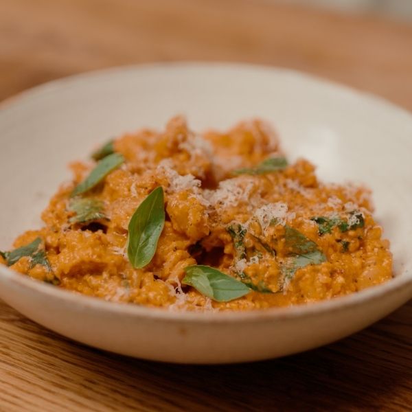 Emily English’s Creamy Red Pepper Blender Pasta