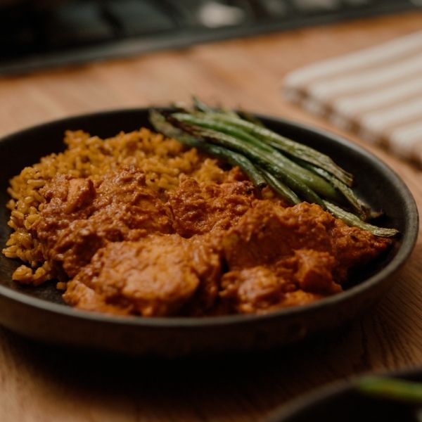 Becky Excell’s Chunky Chicken Masala And Roasted Green Beans