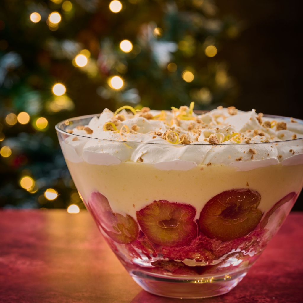 Spiced Plum Pandoro Trifle