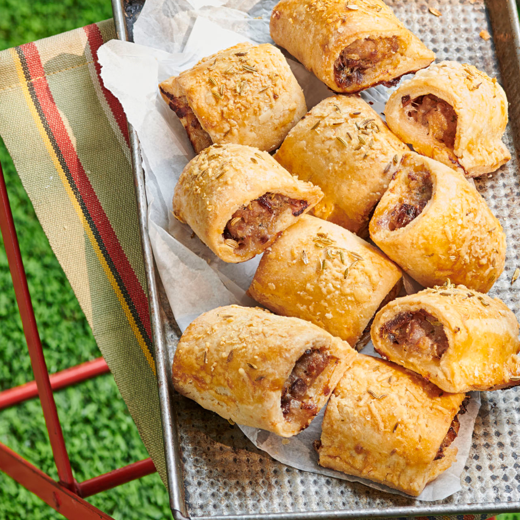 Italian Sausage Rolls with Parmesan Pastry
