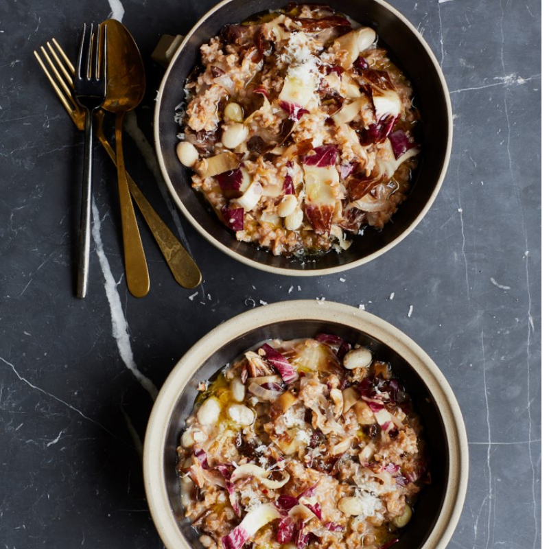 Susie’s Borlotti Bean and Radicchio Spelt Risotto