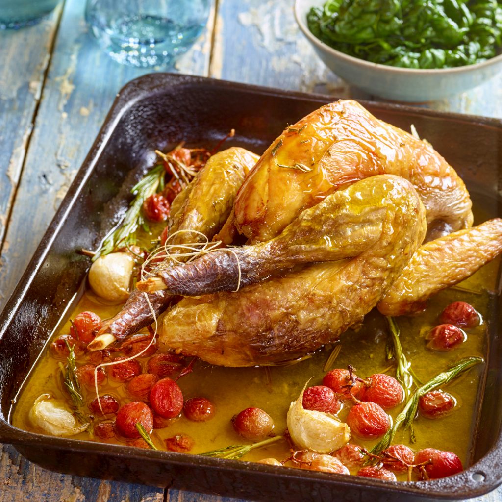 Guinea Fowl with Vin Santo & Grapes