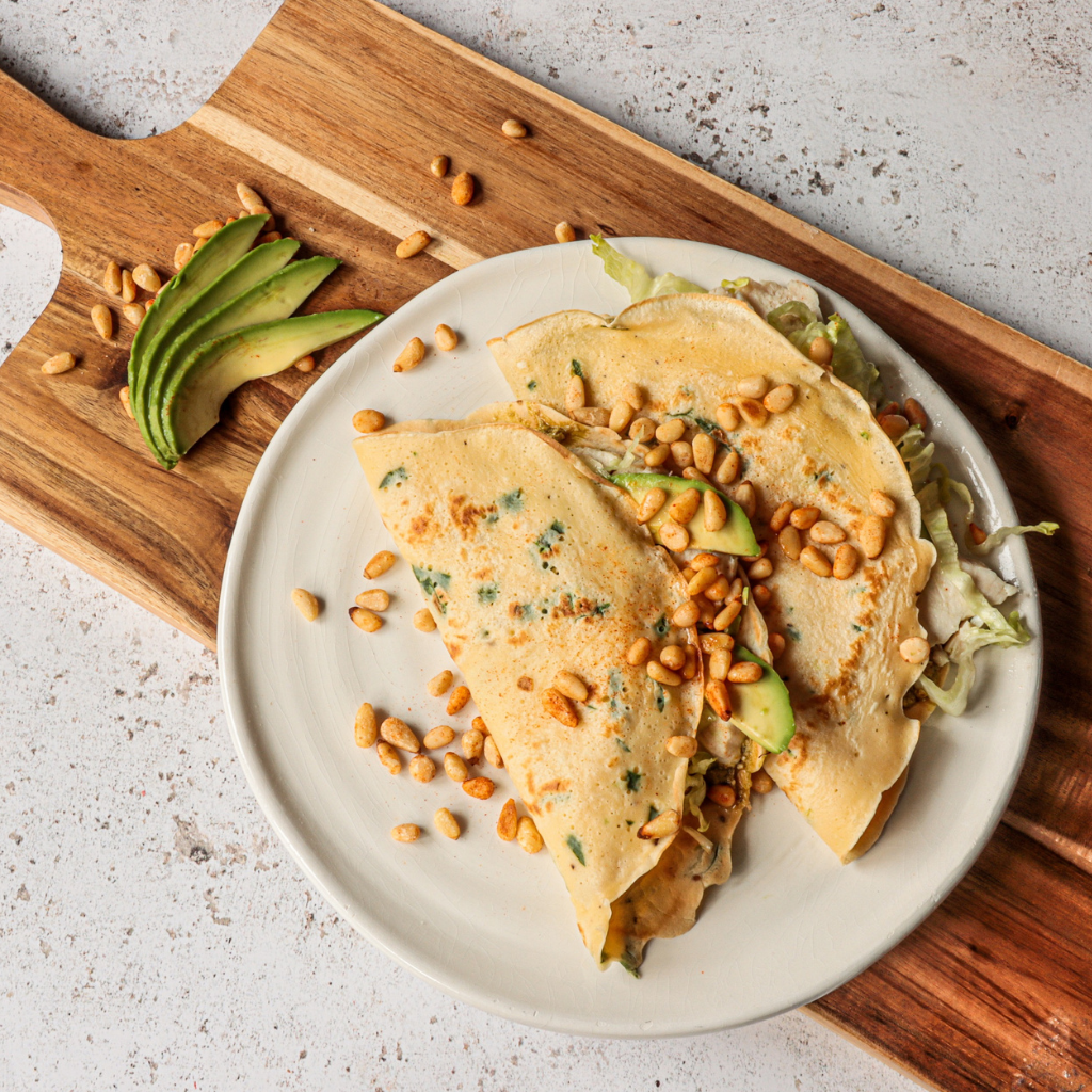 Savoury Pesto crêpes