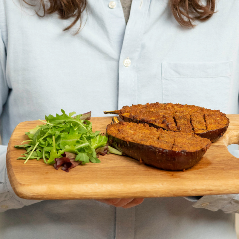 Baked Aubergine with Red Pesto