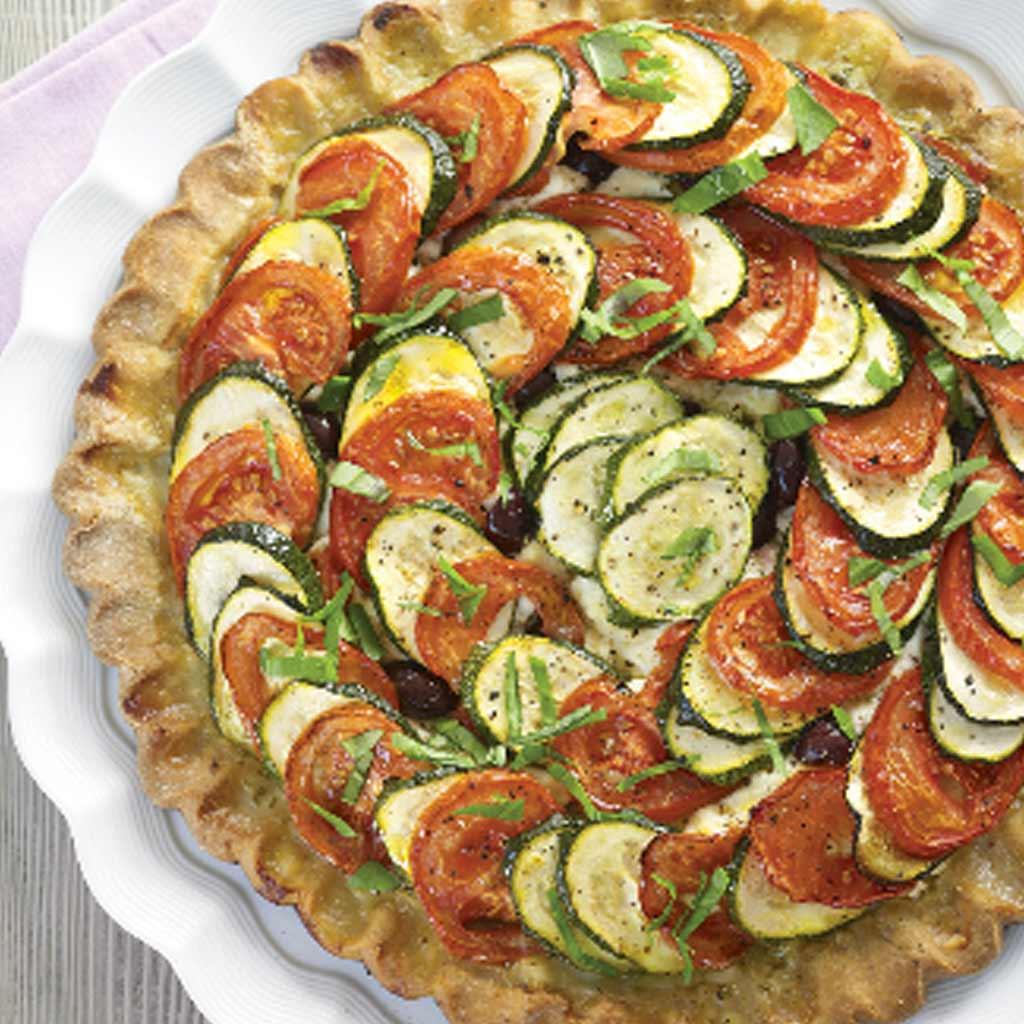 Courgette, Tomato & Ricotta Tart