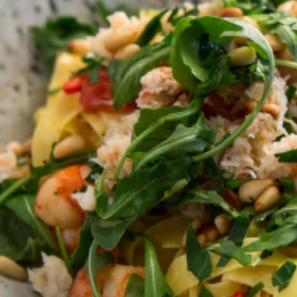 Crab and Tiger Prawn Fettuccine