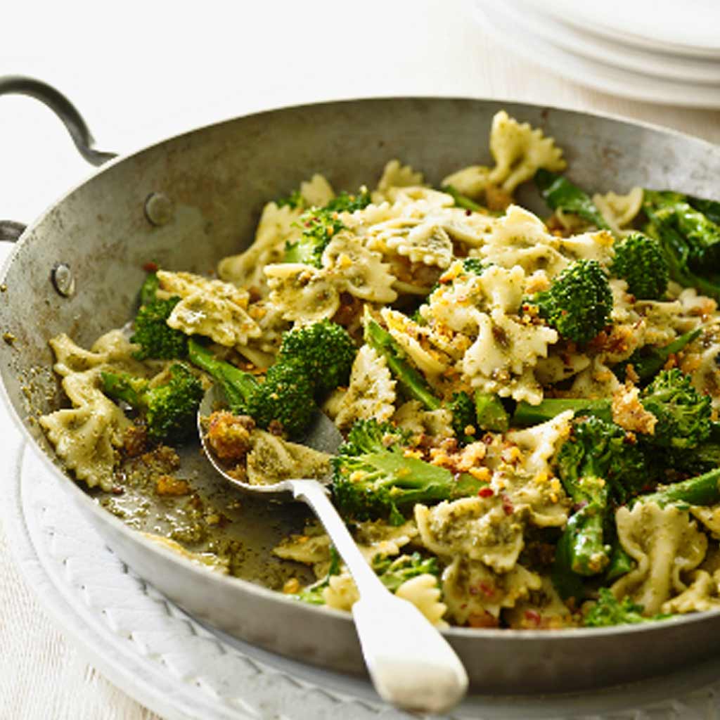 Farfalle with Pesto, Broccoli & Pangrattato