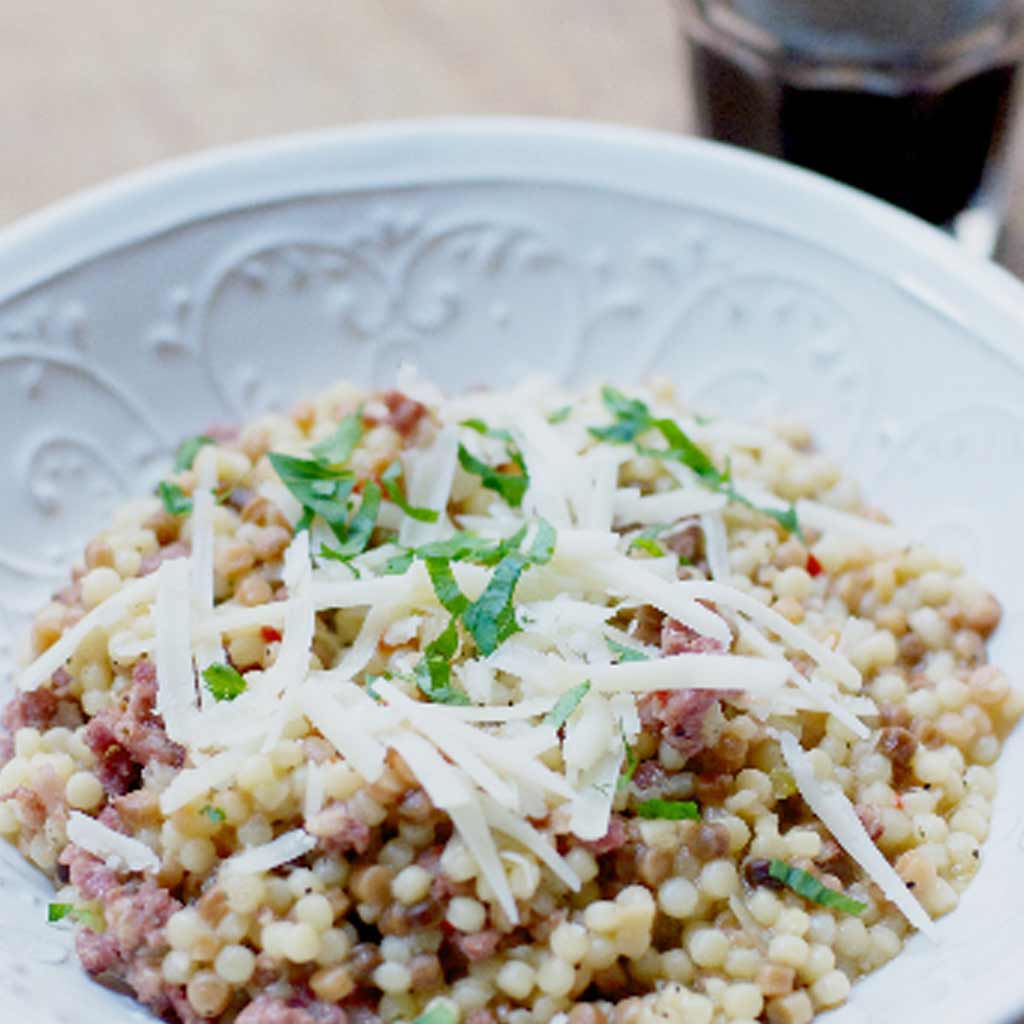 Fregola with Italian Sausages