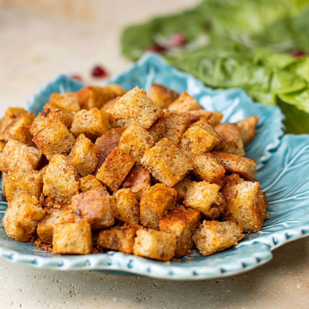 Vegan Garlic Croutons