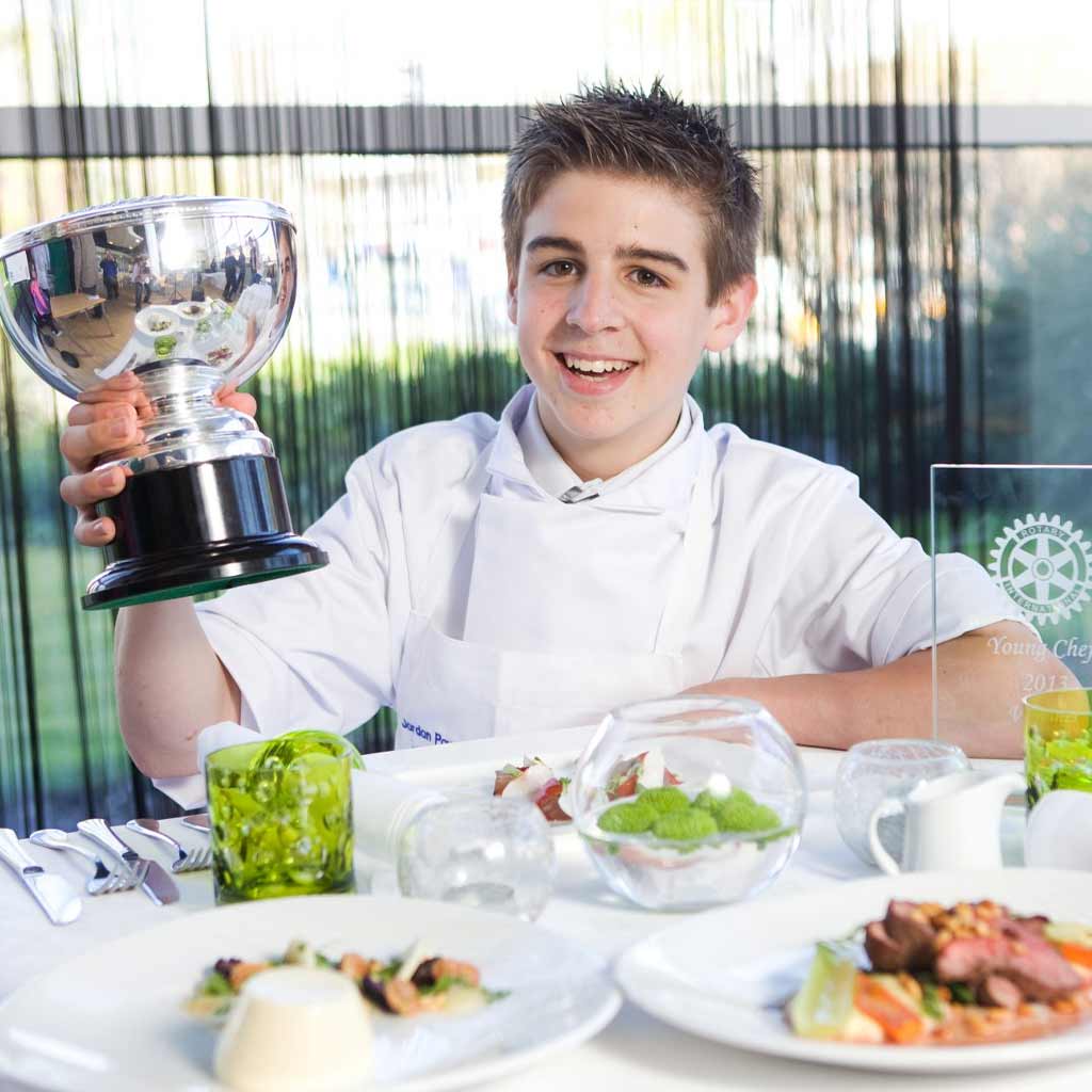14 year old Jordon Powell wins Rotary Young Chef