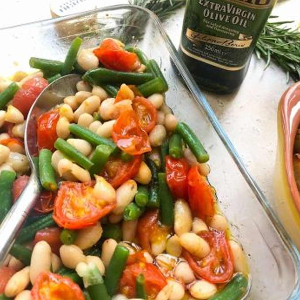 Kate’s White and Green Bean Salad with Roasted Cherry Tomatoes
