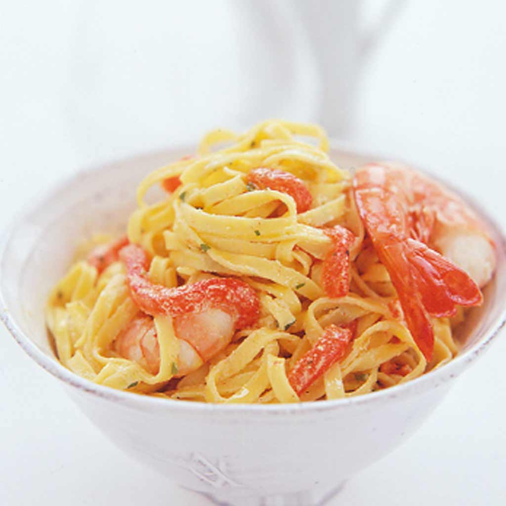 Pasta with Prawns and Red Pepper