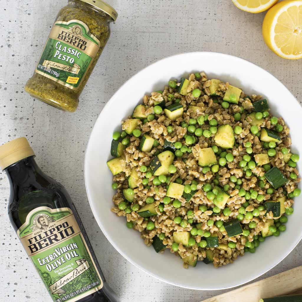 Pearl Barley with Courgette, Peas & Lemon
