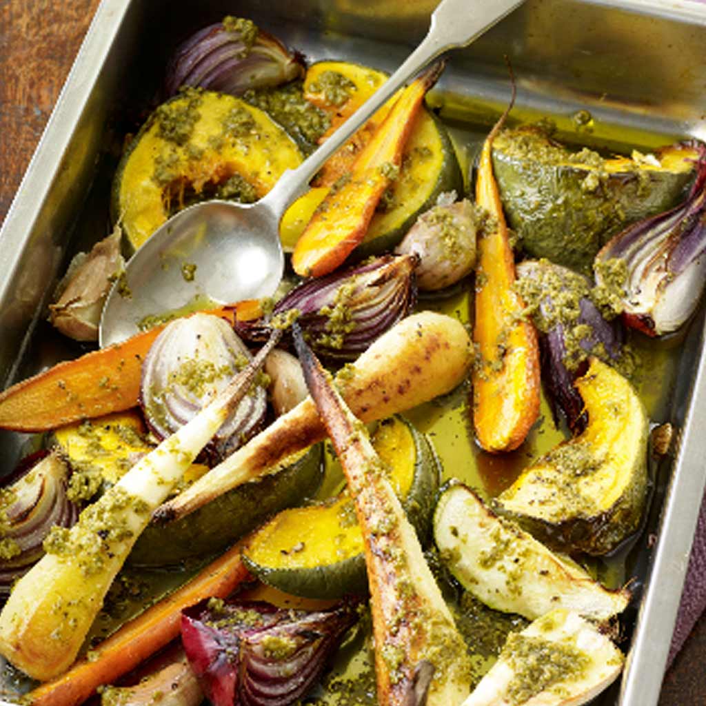 Pesto Roasted Vegetables