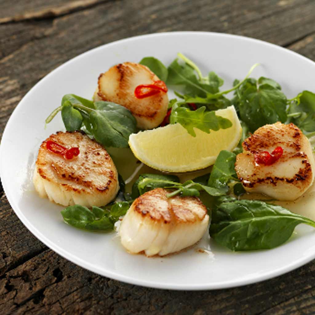 Scallops with Olive Oil & Lemon