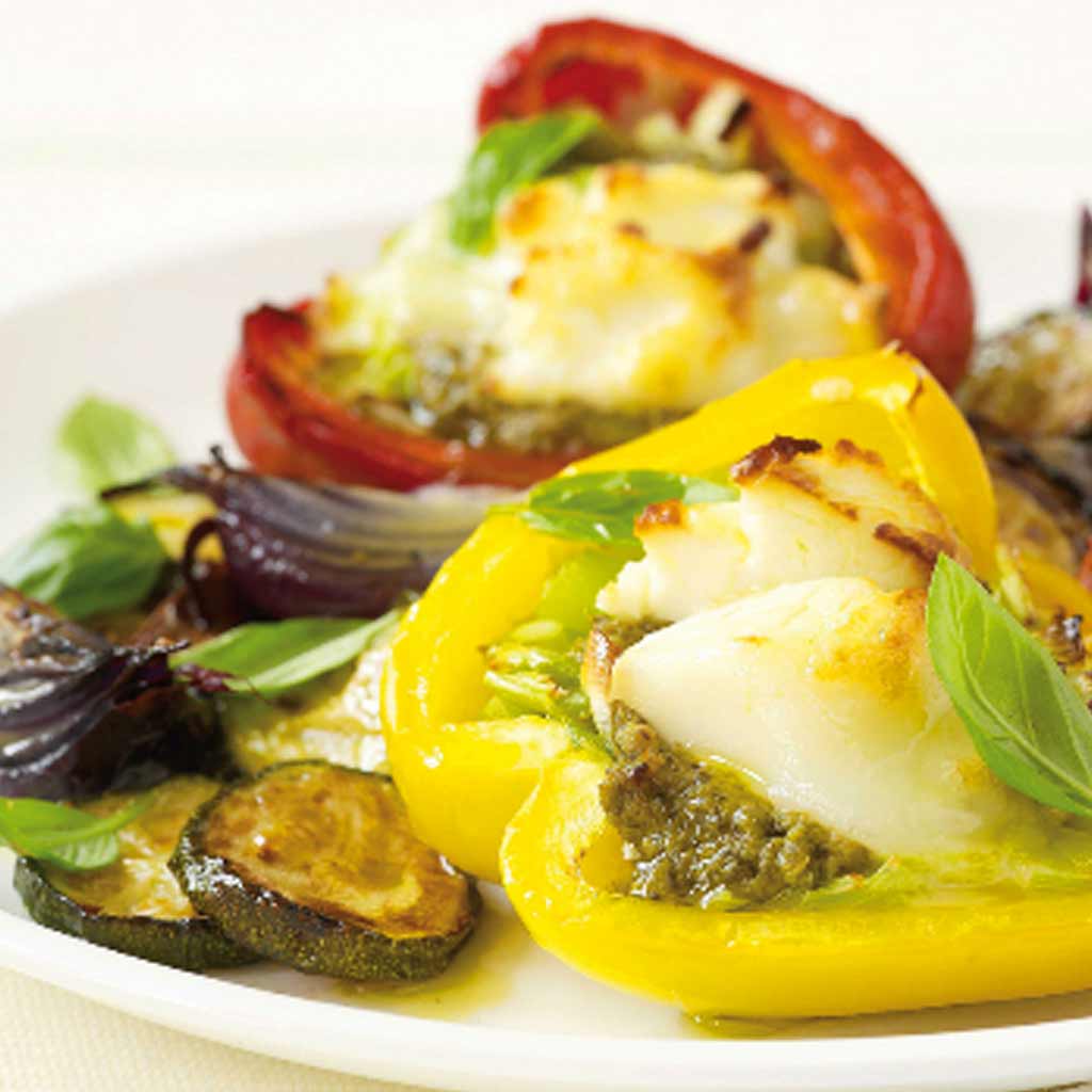 Peppers Stuffed with Pesto and Goat’s Cheese