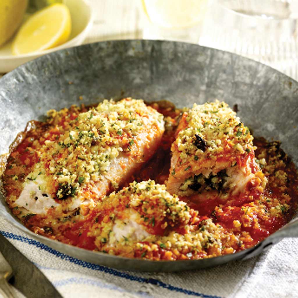 Swordfish Involtini in Tomato Sauce