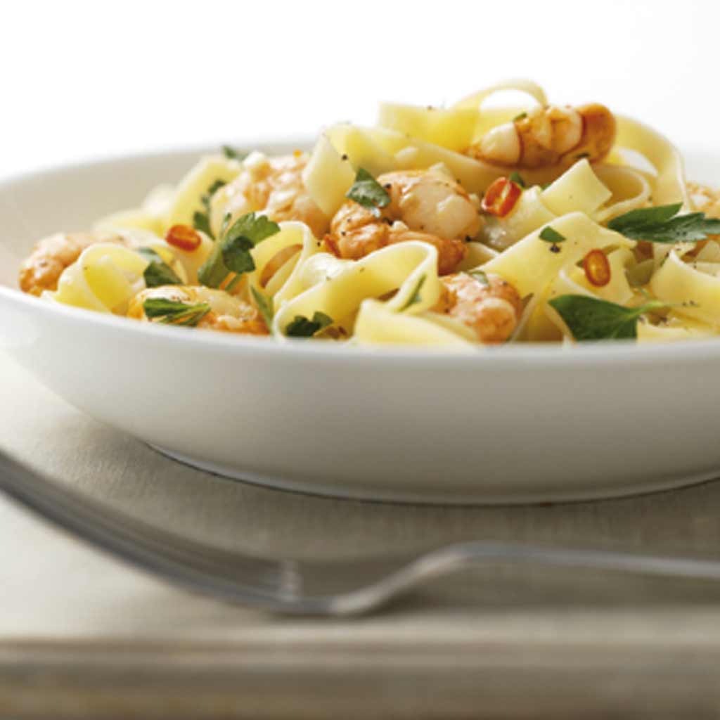 Tagliatelle with Prawns