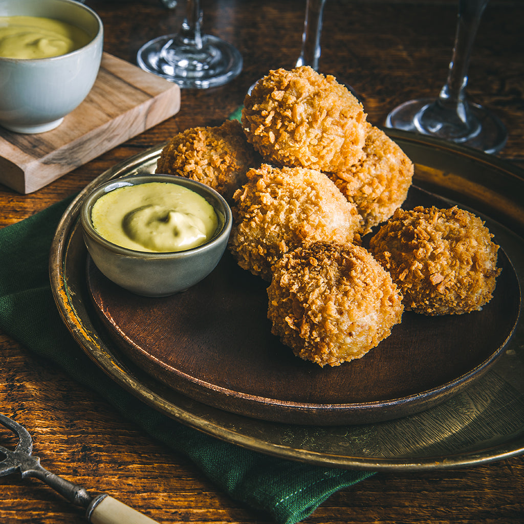 Truffle arancini balls with aioli