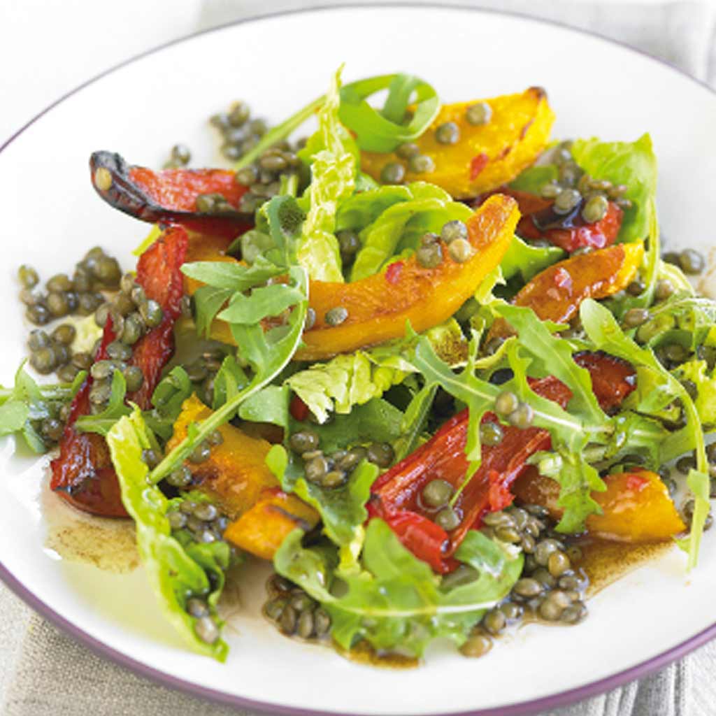 Warm Squash & Puy Lentil Salad