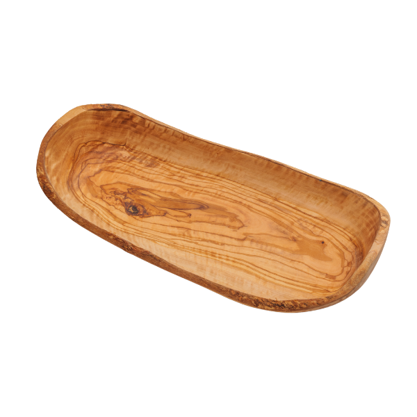 Narrow Olive Wood Serving Bowl