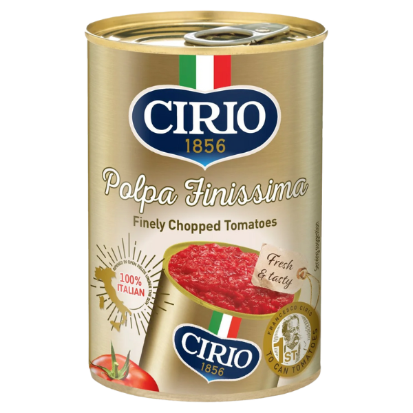 Cirio Polpa Finissima Finely Chopped Italian Tomatoes 400g Can image 0
